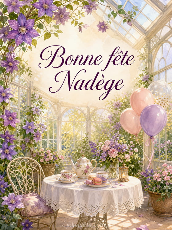 Carte bonne fête Nadège