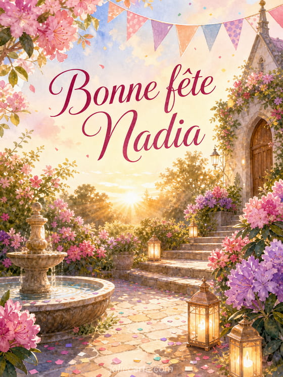 Carte bonne fête Nadia