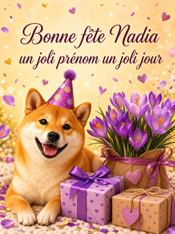 Carte bonne fête Nadia