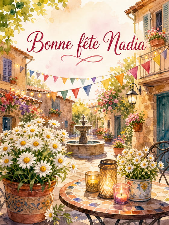 Carte bonne fête Nadia