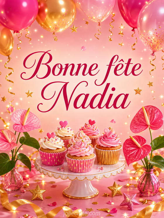 Carte bonne fête Nadia