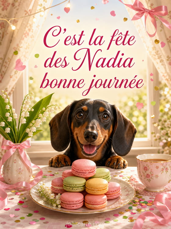Carte bonne fête Nadia