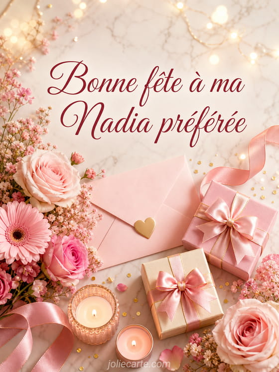 Carte bonne fête Nadia