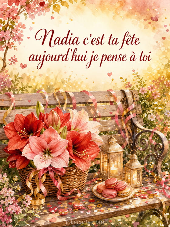 Carte bonne fête Nadia