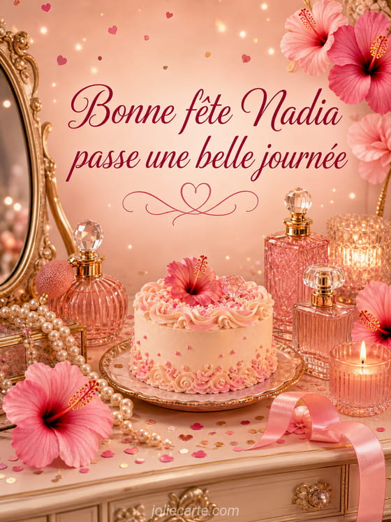 Carte bonne fête Nadia