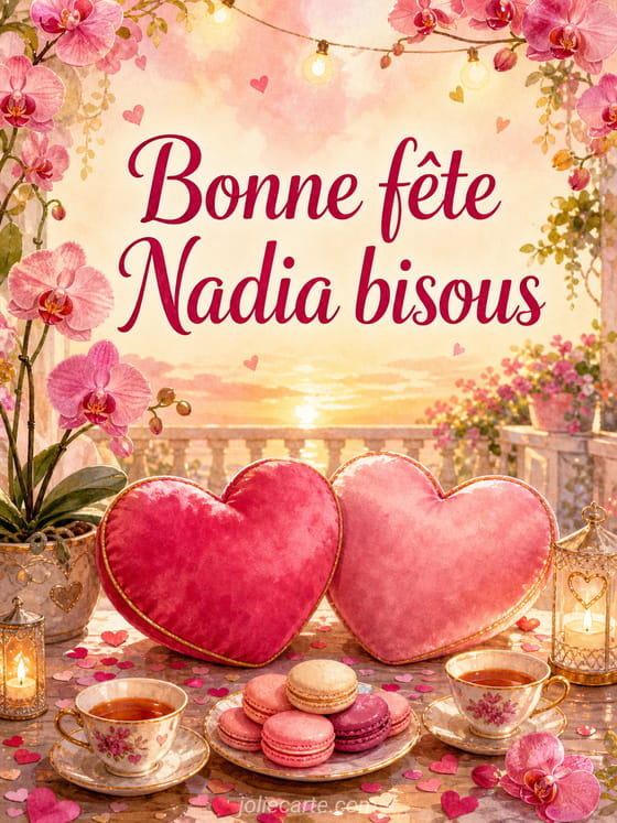 Carte bonne fête Nadia