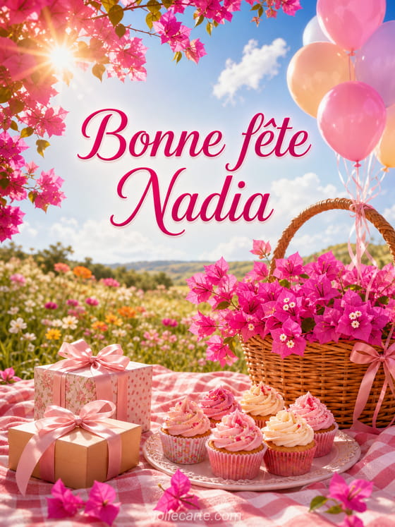 Carte bonne fête Nadia
