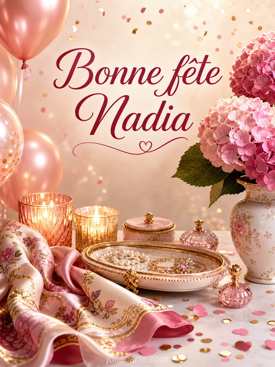 Carte bonne fête Nadia