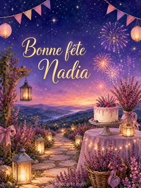 Carte bonne fête Nadia