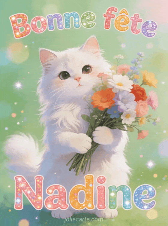 Bonne fête Nadine - Nadine gif bonne fete