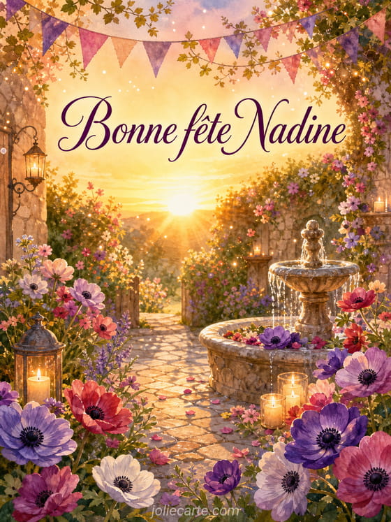 Carte bonne fête Nadine