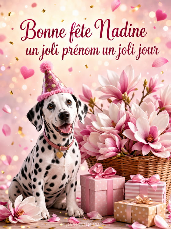 Carte bonne fête Nadine