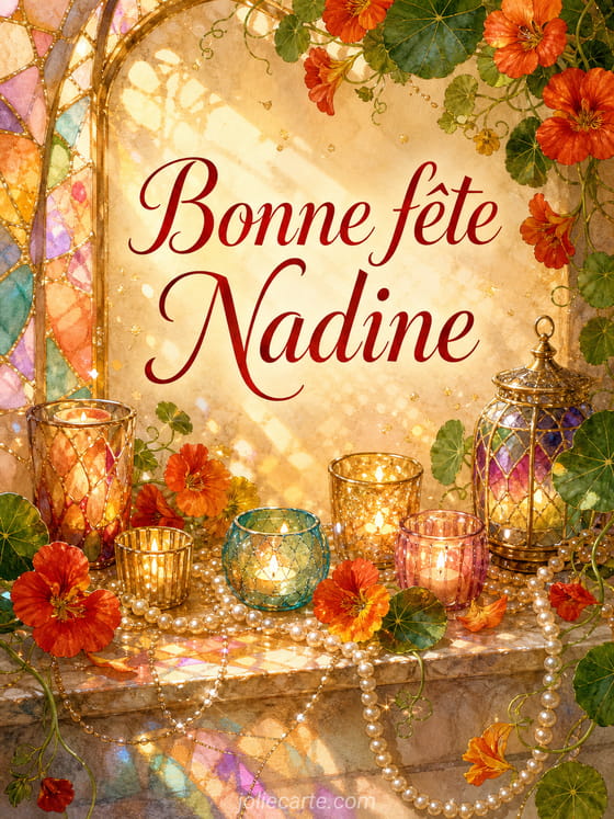Carte bonne fête Nadine