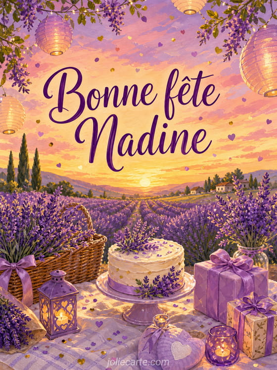 Carte bonne fête Nadine