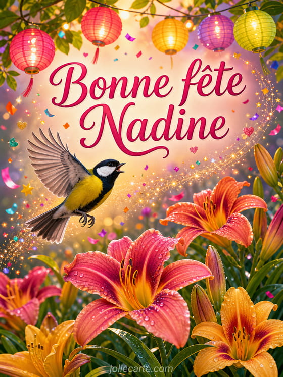 Carte bonne fête Nadine
