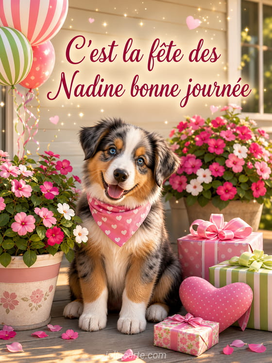 Carte bonne fête Nadine