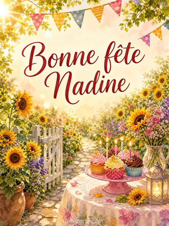 Carte bonne fête Nadine