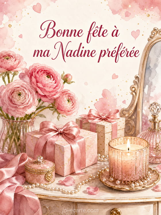 Carte bonne fête Nadine