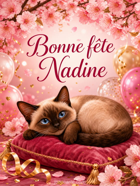 Carte bonne fête Nadine