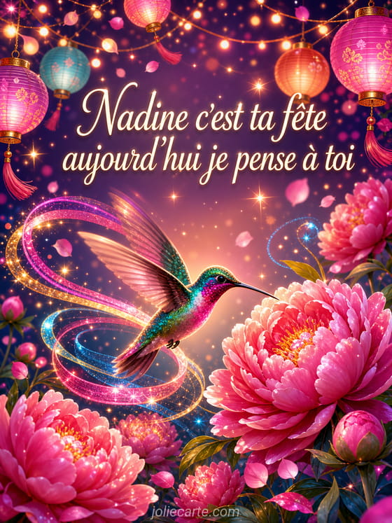 Carte bonne fête Nadine