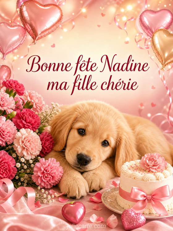 Carte bonne fête Nadine