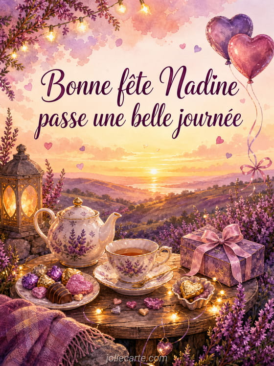 Carte bonne fête Nadine