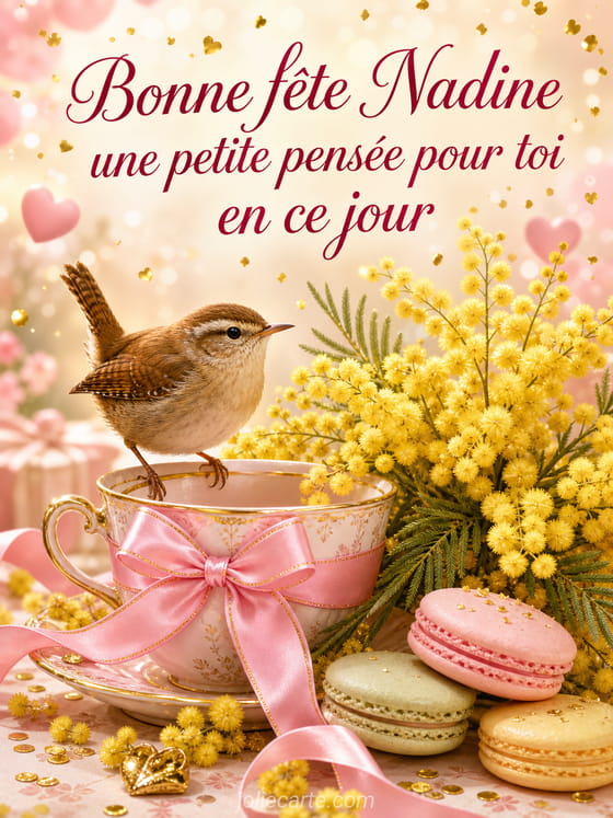 Carte bonne fête Nadine