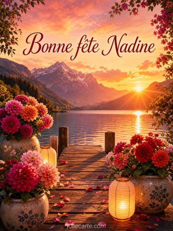 Carte bonne fête Nadine