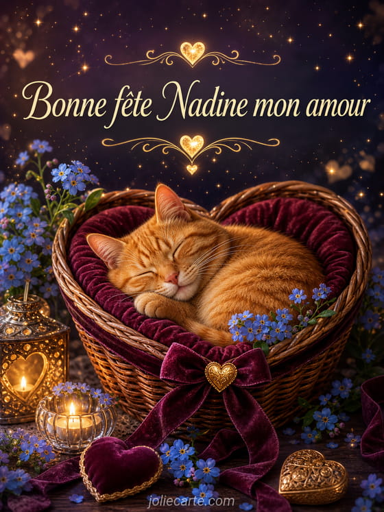 Carte bonne fête Nadine