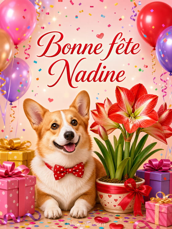 Carte bonne fête Nadine