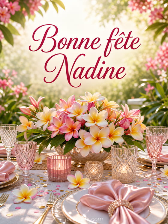 Carte bonne fête Nadine