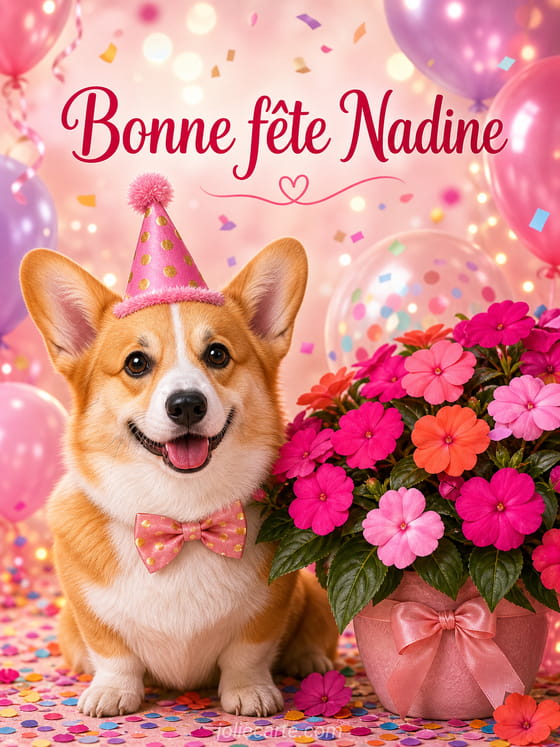 Carte bonne fête Nadine