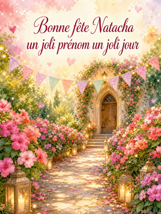 Carte bonne fête Natacha
