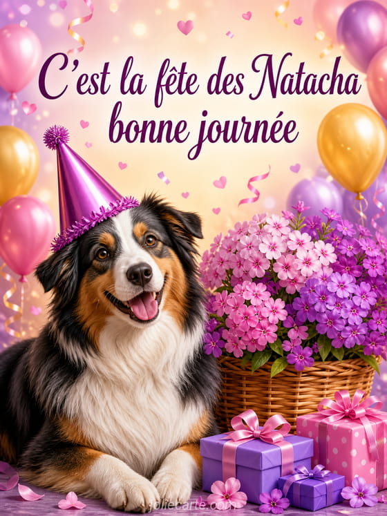 Carte bonne fête Natacha