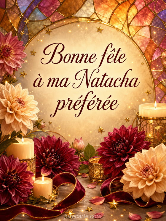 Carte bonne fête Natacha