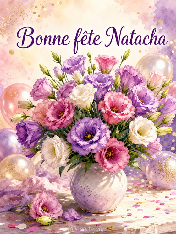 Carte bonne fête Natacha