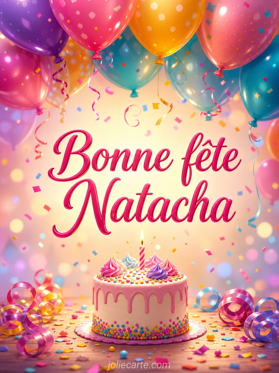 Carte bonne fête Natacha