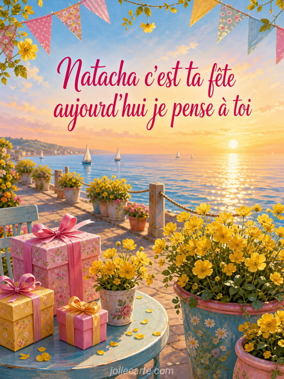 Carte bonne fête Natacha