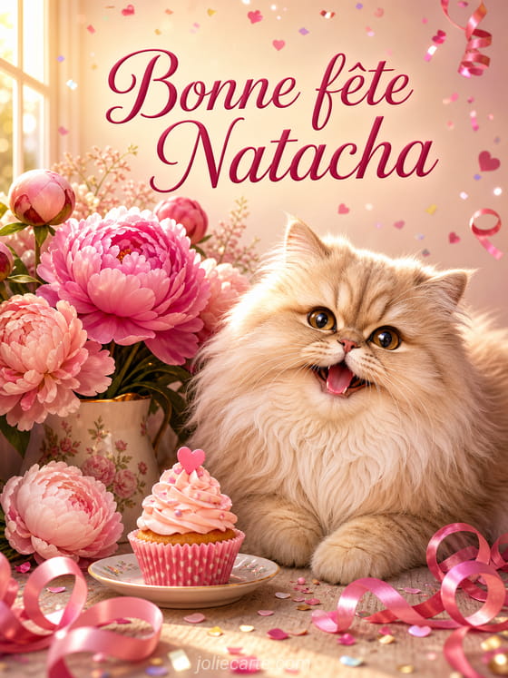 Carte bonne fête Natacha