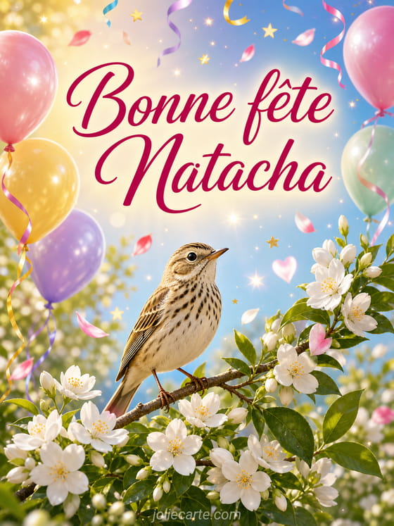 Carte bonne fête Natacha