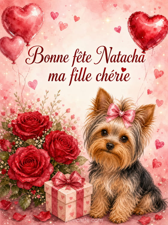 Carte bonne fête Natacha