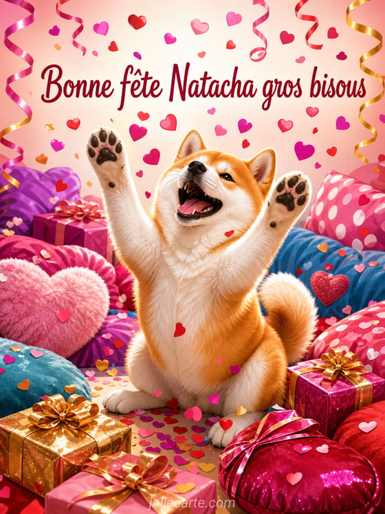 Carte bonne fête Natacha