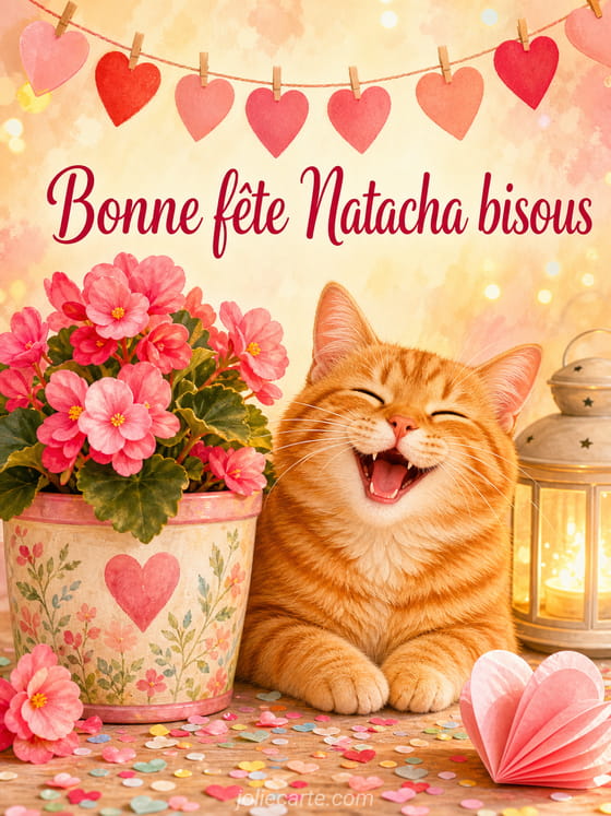 Carte bonne fête Natacha