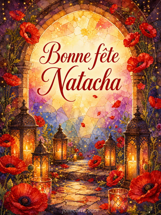 Carte bonne fête Natacha