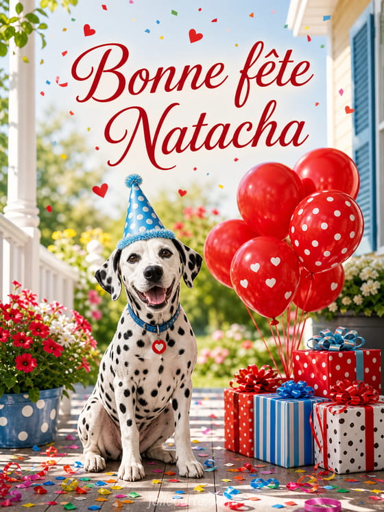 Carte bonne fête Natacha