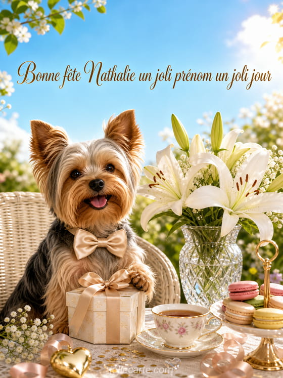 Carte bonne fĂȘte Nathalie