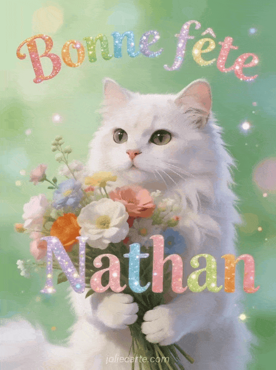 Carte bonne fête Nathan animée