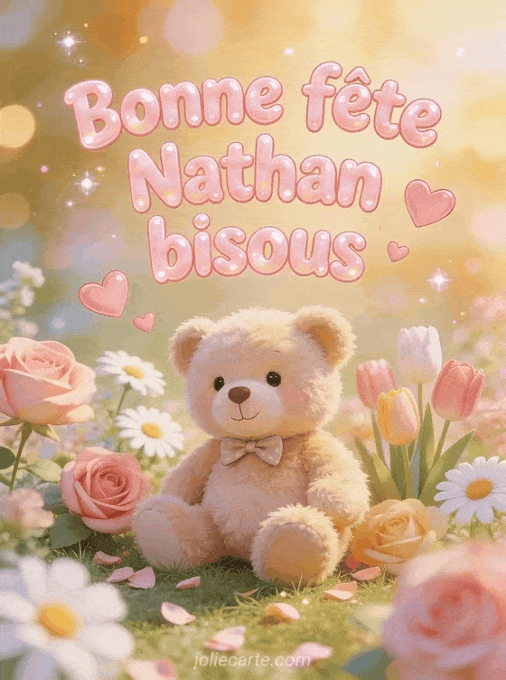 Carte bonne fête Nathan animée
