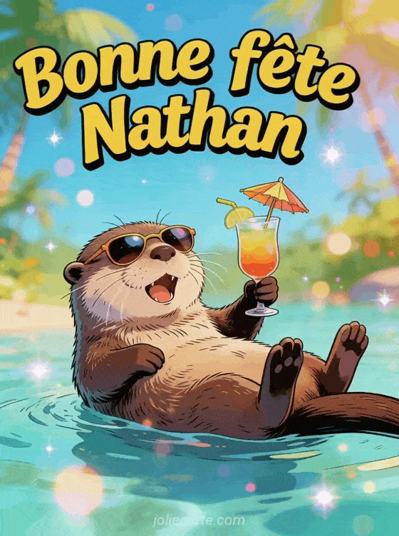 Carte bonne fête Nathan animée
