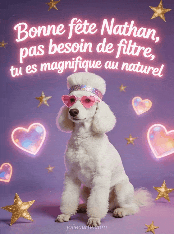 Carte bonne fête Nathan animée